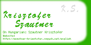 krisztofer szautner business card